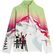 Spyder Girls' Sunset Long Sleeve 1/4 Zip Lime Ice