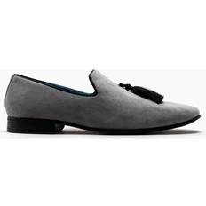 Grey Loafers Jacob Tassle Velvet Smoking Loafer Grey