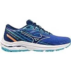 Mizuno WAVE EQUATE Laufschuhe DBlau/Weiß/NeonFlame Damen Grösse