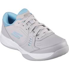 Skechers Damen Viper Court Smash-Athletic Indoor Outdoor Pickleball Schuhe Relaxed Fit Grau/Blau