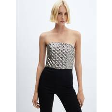 Silver Jumpsuits & Overalls Mango Bastian Sequin Top Jumpsuit, Black