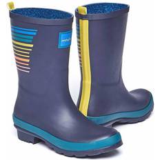 'Downpour' Patterned Wellies Indigo