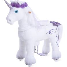 Ponycycle Girl's Rainbow Unicorn Ride-On Toy Purple