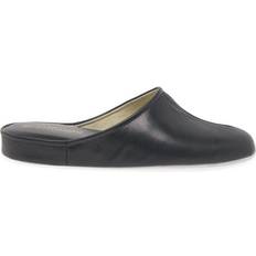 Charles Clinkard 'Gavin' Leather Slippers Black