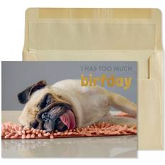 Biglietti & Inviti Pug on Rug Birthday Card