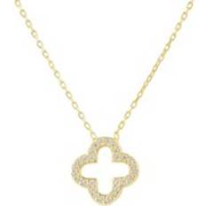 Open Clover Pendant Necklace Gold One
