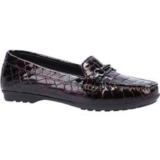 Multifargete Lave sko Geox Women's Womens/Ladies Elidia Leather Moccasins Red