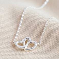 Lisa Angel Tiny Interlocking Hearts Necklace in Silver one