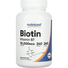 Vitamins & Supplements Nutricost Biotin Vitamin B7 10,000mcg 10mg Vitamin Supplement, 240