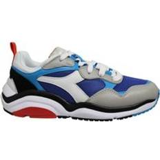 Diadora Men Running Shoes Diadora Whizz Run Mens Grey/Blue Trainers Leather