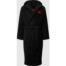 Dam - Svarta Morgonrockar & Badrockar HUGO BOSS Dam Terry_Hooded Dressing Gown, Black1