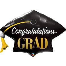 Balloons Qualatex 41" Congratulations Grad Stars Foil Balloon, Multicolor