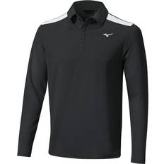 Mizuno Elite Long Sleeve Polo Shirt Black