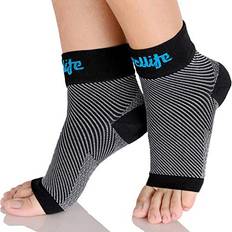 Health Dowellife Plantar Fasciitis Socks, Ankle Brace Compression Support Sleeves & Arch Support, Foot Compression Sleeves, Ease Swelling, Achilles Tendonitis, Heel Spurs for Men & Women Black, L