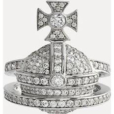 Rings Vivienne Westwood Orb ring PLATINUM-WHITE-CZ