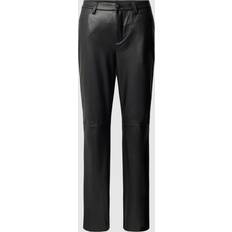 Dame - Skinn Bukser MAC Jeans Aida Kick 7/8 Hose black coated