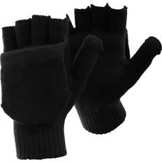 Acrylique Gants Floso Mens Plain Thermal Winter Capped Fingerless Gloves