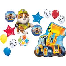 Latex Balloons Anagram Paw Pups Rubble and Front Load Tractor on Patrol Birthday Party Supplies Balloon Bouquet Decorations