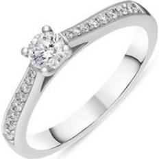 Platinum Rings C W Sellors Platinum Diamond Shoulder Set Solitaire Ring