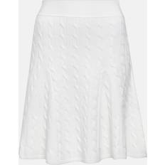 Polo Ralph Lauren Cable-knit wool and silk miniskirt neutrals