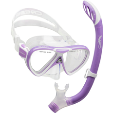 Junior Snorkel Sets Cressi Pegaso Iguana Semi-Dry JR Snorkel Package Lilac/White