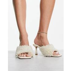 & Other Stories Shoes & Other Stories Pearl Covered Heeled Mules White