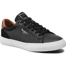 Schoenen Pepe Jeans Herren Kenton Court Sneaker, Black Black