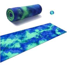 Green Yoga Equipment HOD Fitness Green Tie-Dye Print Yoga Pilates Meditation Non-Slip Towel