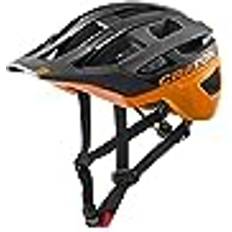 Cratoni Unisex – Erwachsene Allrace Helme, Schwarz/Neonorange Mat