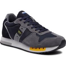 Your Step Blue Contrast Lace-Up Sneakers - Blue Contrast