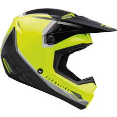 Fly Racing Kinetic Vision, Motocrosshelm Neon-Gelb/Schwarz/Grau