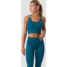 Dame - Turkise Undertøy ICANIWILL Ribbed Define Seamless Sports Bra Teal