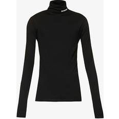 Wool T-shirts Jil Sander Black Printed Turtleneck 001 BLACK