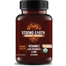 Vitamins & Supplements YumV's, Strong Earth Organic Gummies, Vitamin C Vitamin D3 Mandarin