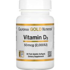 California Gold Nutrition, Vitamin D3, 50 mcg 2,000 IU, Fish