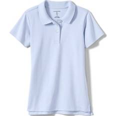 Tops Lands' End School Uniform Girls Short Sleeve Feminine Fit Interlock Polo Shirt