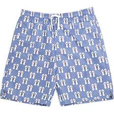 Ingear Boys Quick Dry Beach Board Shorts Swim Trunk Swimsuit Beach Shorts With Mesh Lining Light Blue Sandals 12/14