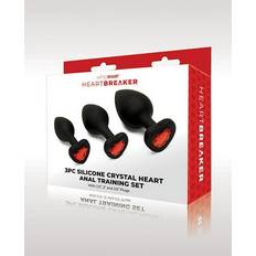 Whipsmart ProfiCare WHIPSMART_Heart Breaker 3PC silikoni-kristalli anaalikoulutussarja musta