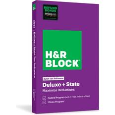 Office Software H&R Block H&R Block Tax Software Deluxe State 2021 [Old Version]