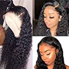 Lace Front Wigs Human Hair,Deep Wave Human Hair Closure Wigs Brazilian Virgin