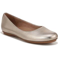 Natur Ballerinas Naturalizer Maxwell Ballet Flat Shoes, Warm Silver Leather, 11.0W Slip-On, Round Toe, Non-Slip Outsole Warm Silver Leather 11.0W