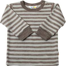 9-12M - Jungen Basisschicht Joha Wool Mint Strip Blouse