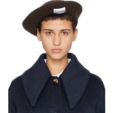 Ganni Structured Rib Beret Dam Basker ONE