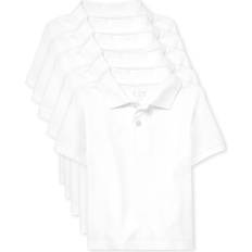 M Polo Shirts The Children's Place Baby Boys Toddler Short Sleeve Pique Polo Shirt - White