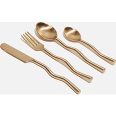 Mat Services de couverts Wave Wave Cutlery in Metallic Bronze Service de couverts