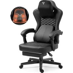 Vigosit Vigosit Gaming Chair with Heated Massage Lumbar Support, Ergonomic Gaming Computer Chair with Pocket Spring Cushion and Footrest, Recliner High Back PC Chair for Adult, 330lbs, Black