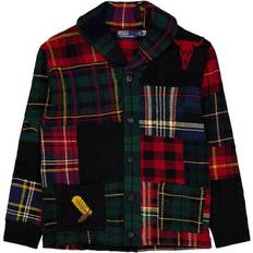 Polo Ralph Lauren Patchwork Plaid Wool-Blend Cardigan - Black