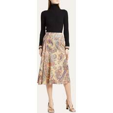 Paisley Skirts Etro Paisley Midi Skirt BEIGE IT 12 US