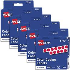 Red Labels Avery Dot Stickers 1/4 Inch, 450