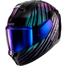 Shark Motorcycle Helmets Shark Ridill Assya Helmet, black-blue-purple, for Men